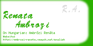 renata ambrozi business card
